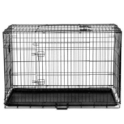 i.Pet 48inch Collapsible Pet Cage with Cover - Black & Blue - Image 6