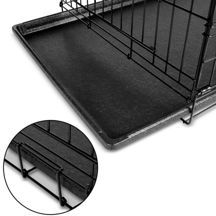 i.Pet 48inch Collapsible Pet Cage with Cover - Black & Blue - Image 7