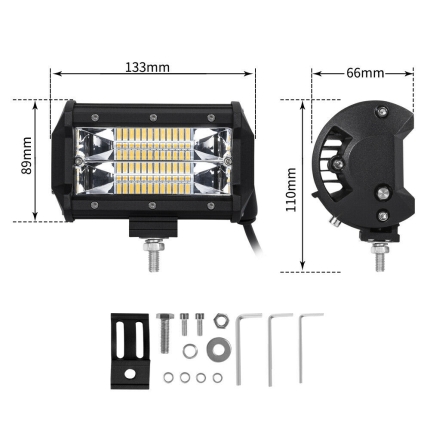 8X5 Inch Led Work Light Bar Flood Beam Reverse Driving Lights Offroad 4WD - Image 8
