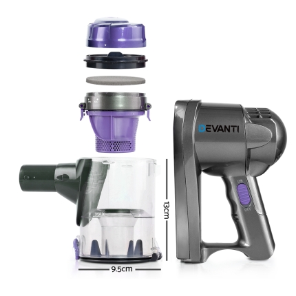 Devanti Corded Handheld Bagless Vacuum Cleaner - Purple and Silver - Image 6