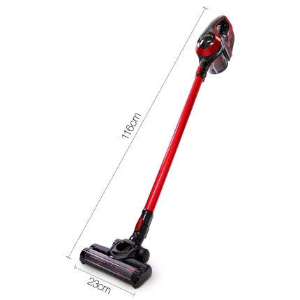 Devanti Cordless Stick Vacuum Cleaner - Black and Red - Image 2