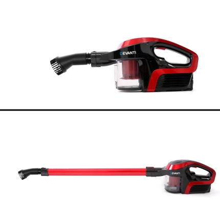 Devanti Cordless Stick Vacuum Cleaner - Black and Red - Image 4