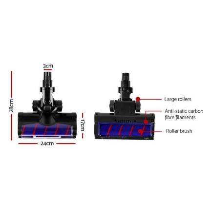 Devanti Cordless Handstick Vacuum Cleaner Head- Black - Image 2