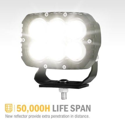 5Inch Cree Led Work Light Square Flood Beam Industrial Grade Offroad Tractor - Image 6