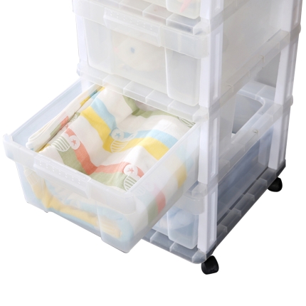 4 Drawer Rolling Storage Cart Scrapbook Paper Office School Organiser - Image 2