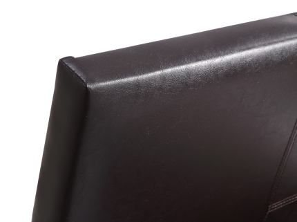 Single PU Leather Bed Frame Brown - Image 5