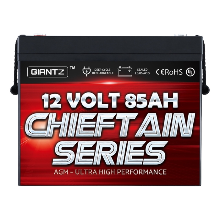 GIANTZ 85Ah Deep Cycle Battery 12V AGM Marine Sealed Power Portable Box Solar