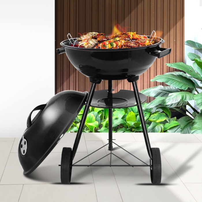 Grillz Charcoal BBQ Smoker Drill Outdoor Camping Patio Wood Barbeque Steel Oven