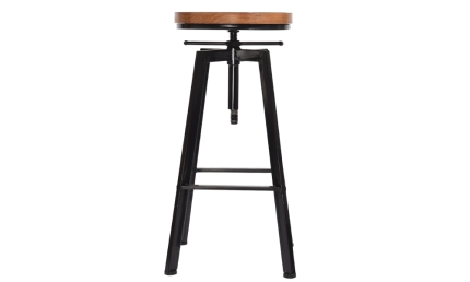 1 X Vintage Retro Industrial Swivel Bar Stool - Image 2