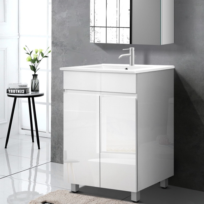 Cefito Bathroom Vanity Cabinet Unit Wash Basin Sink Storage Freestanding 600mm White