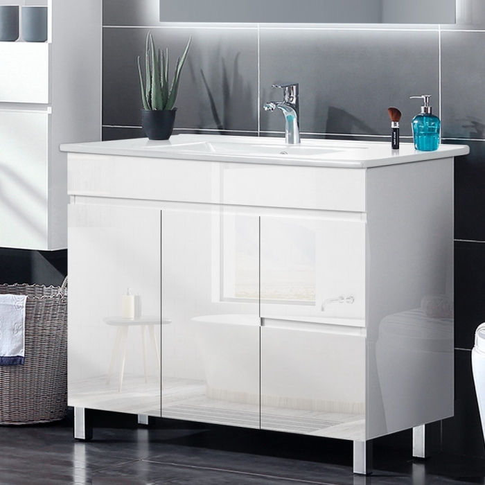 Cefito Bathroom Vanity Cabinet Unit Wash Basin Sink Storage Freestanding 900mm White