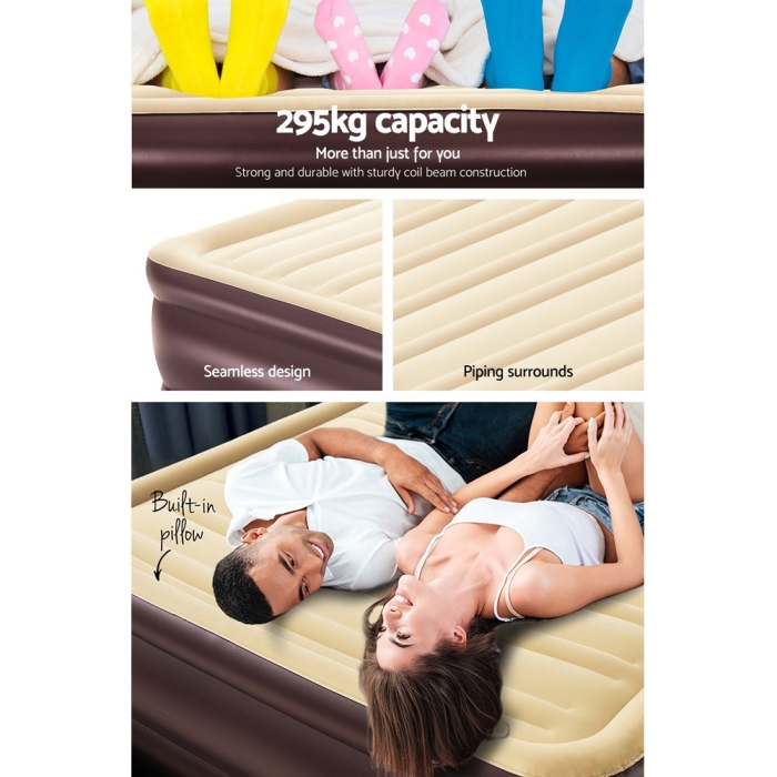 Bestway Queen Air Bed Inflatable Mattress Sleeping Mat Battery