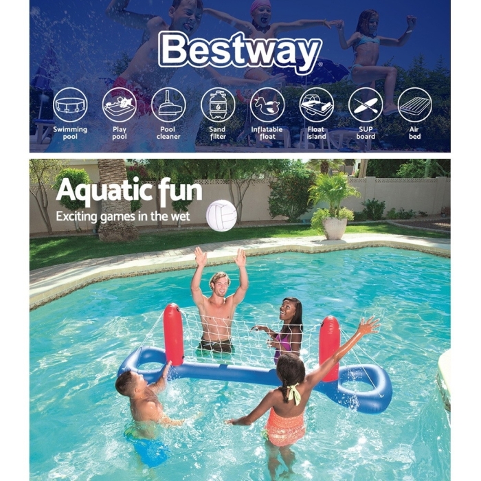 Bestway Inflatable Pool Volleyball Set & Ball Floating Swimming Pool Game Toy