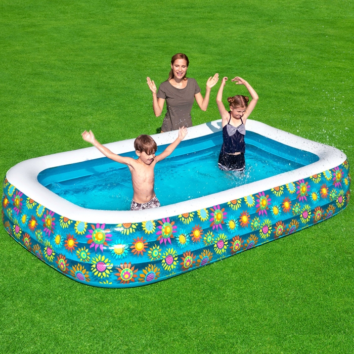 Bestway Inflatable Kids Play Pool Swimming Pool Rectangular Family Pools