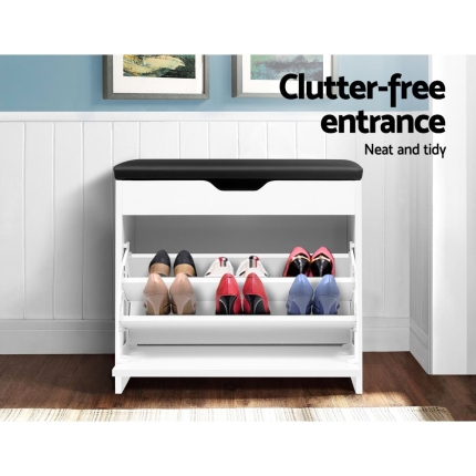 Artiss Adjustable 3 Tier Storage Cupboard - White - Image 3