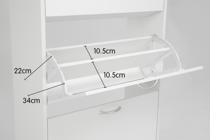 24 Pairs Shoe Cabinet Storage Rack - 120 x 63 x 24cm - Image 7