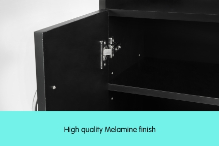 21 Pairs Shoe Cabinet Rack Storage Organiser - 80 x 30 x 90cm - Black - Image 3