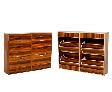 Shoe Cabinet Organizer Storage Rack 1200 x 240 x 920 - Brown - Image 2
