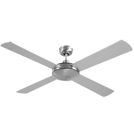 Devanti 52 inch 1300mm Ceiling Fan 4 Wooden Blades with Remote Reversible Fans Silver