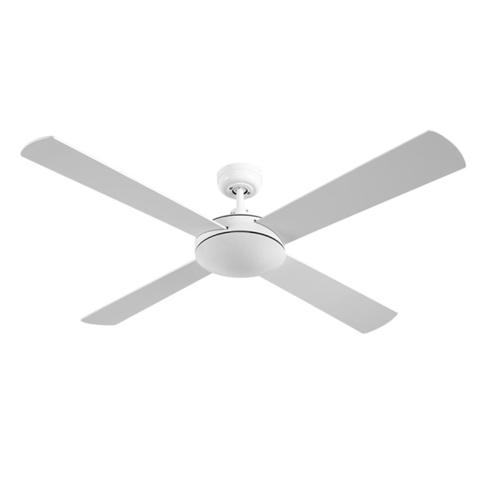 Devanti 52 inch 1300mm Ceiling Fan 4 Wooden Blades with Remote Reversible Fans White