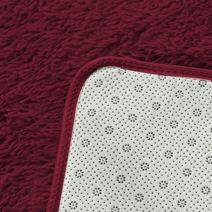 New Designer Shaggy Floor Confetti Rug Burgundy 160x230cm - Image 4