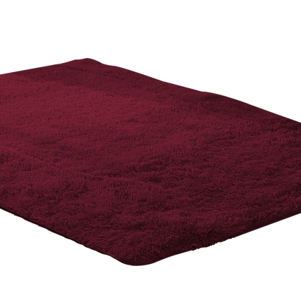 New Designer Shag Shaggy Floor Confetti Rug Burgundy 200x230cm - Image 2