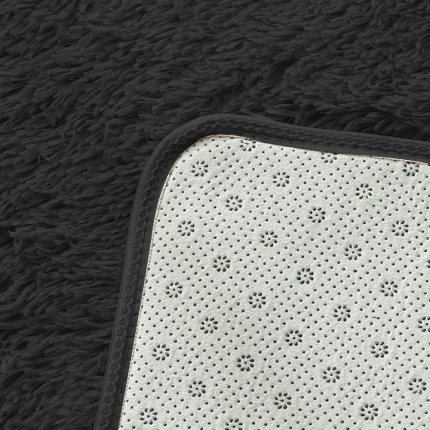 New Designer Shaggy Floor Confetti Rug Black 200x230cm - Image 4