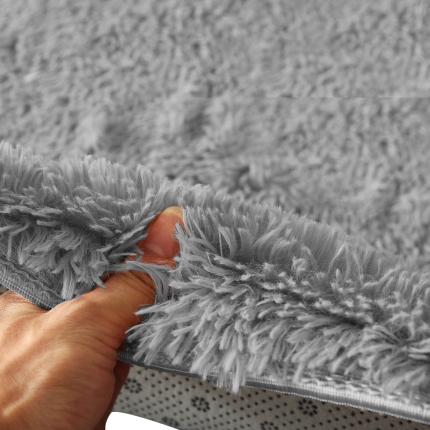 New Designer Shaggy Floor Confetti Rug Grey 200x230cm - Image 3