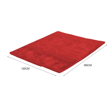 New Designer Shaggy Floor Confetti Rug Red 120x160cm - Image 5