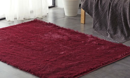 New Designer Shaggy Floor Confetti Rug Burgundy 160x230cm - Image 2