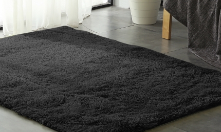 New Designer Shaggy Floor Confetti Rug Black 160x230cm - Image 2