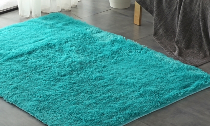 New Designer Shaggy Floor Confetti Rug Blue 80x120cm - Image 2