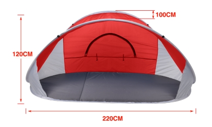 Pop Up Red Camping Tent Beach Portable Hiking Sun Shade Shelter - Image 5