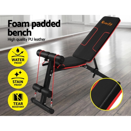 Everfit Adjustable FID Weight Bench Fitness Flat Incline Gym Home Steel Frame - Image 6