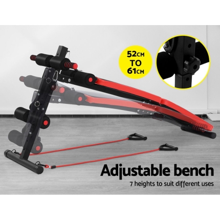 Everfit Adjustable Sit Up Bench Press Weight Gym Home Exercise Fitness Decline - Image 5