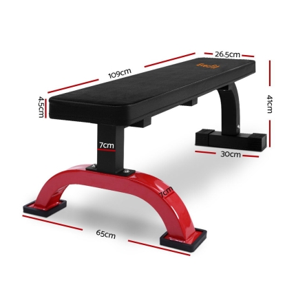 Everfit Fitness Flat Bench Weight Press Gym Home Strength Training Exercise - Image 2