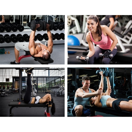 Everfit Fitness Flat Bench Weight Press Gym Home Strength Training Exercise - Image 3
