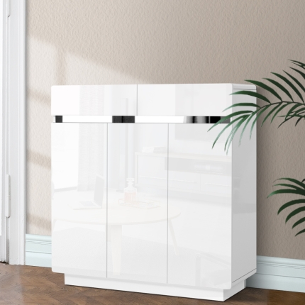 Artiss Shoe Cabinet Shoes Storage Rack High Gloss Organiser Drawer Cupboard Door - Image 7