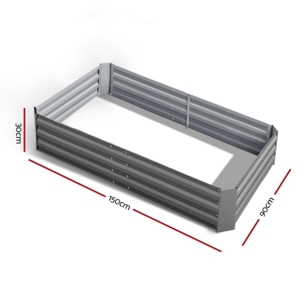 Greenfingers Garden Bed 2PCS 150X90X30CM Galvanised Steel Raised Planter - Image 2