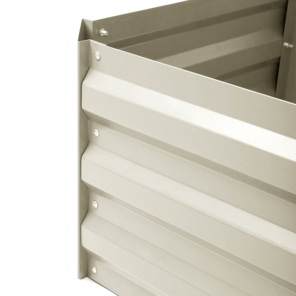 Greenfingers 2x Galvanised Steel Raised Garden Bed Instant Planter Cream 150cmx90cm - Image 4