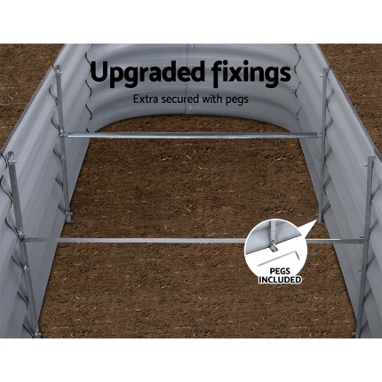 Greenfingers 320X80X42CM Galvanised Raised Garden Bed Steel Instant Planter - Image 5