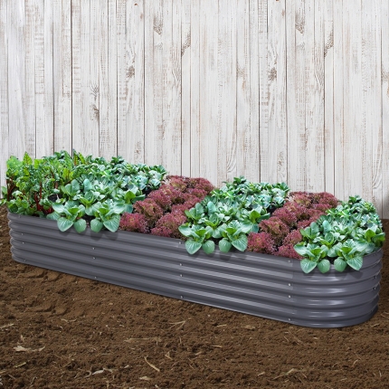 Greenfingers 320X80X42CM Galvanised Raised Garden Bed Steel Instant Planter - Image 7