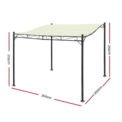 Instahut 3x2.5m Gazebo Party Wedding Marquee Tent Shade Iron Art Canopy Camping - Image 2