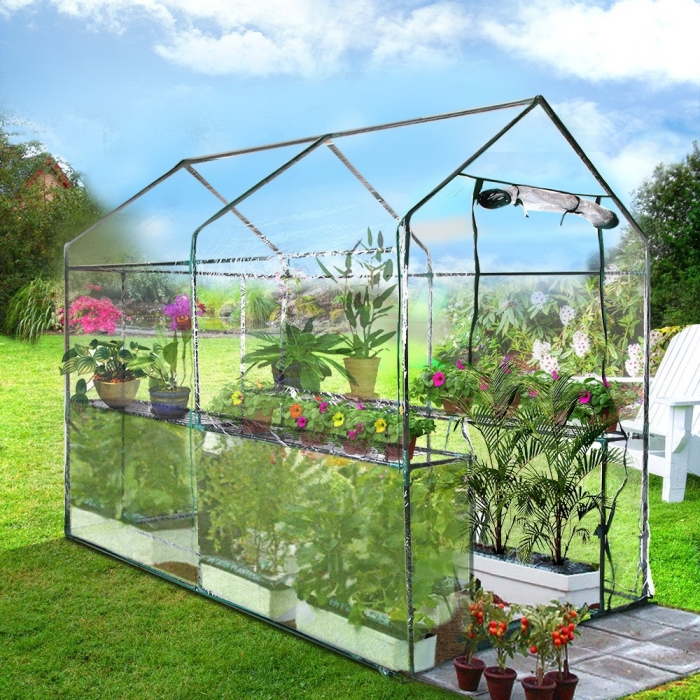 Greenfingers 1.9x1.2x1.9M Walk In Replacement Greenhouse Shed - PVC Cover Only