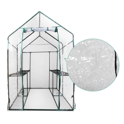 Greenfingers Greenhouse Garden Shed Green House 1.9X1.2M Storage Greenhouses Clear - Image 5