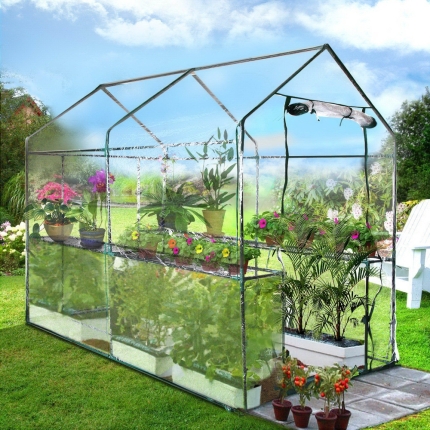 Greenfingers Greenhouse Garden Shed Green House 1.9X1.2M Storage Greenhouses Clear - Image 7