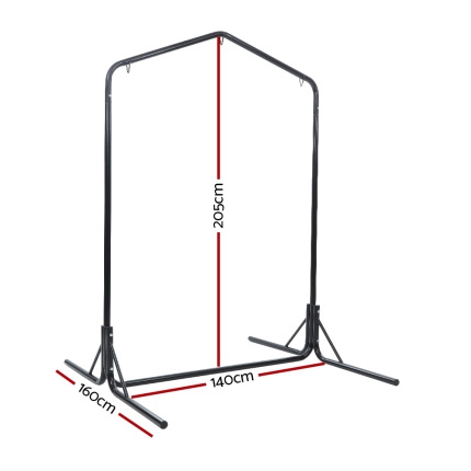 Gardeon Double Hammock Chair Stand Steel Frame 2 Person Outdoor Heavy Duty 200KG - Image 2
