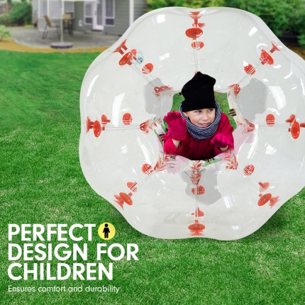 1.2m Inflatable Bumper Ball Body Bubble Outdoor Transparent - Red - Image 2