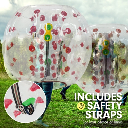 1.2m Inflatable Bumper Ball Body Bubble Outdoor Transparent - Red - Image 3