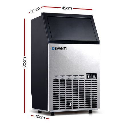 Devanti Stainless Steel Commercial Ice Cube Maker - Image 2
